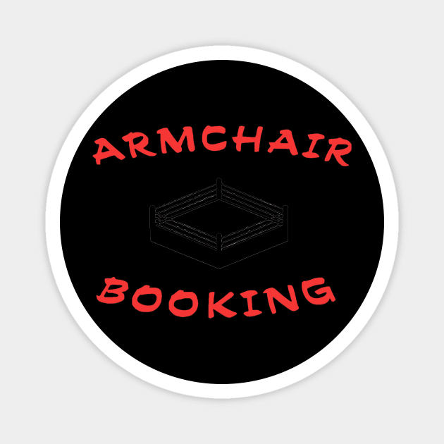 Red Letters Black Ring Transparent Background Magnet by Armchair Booking Podcast